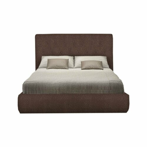 Кровать №4 1,6*2,0 м с подъемным механизмом - Саванна корица (микровелюр), Пуговицы