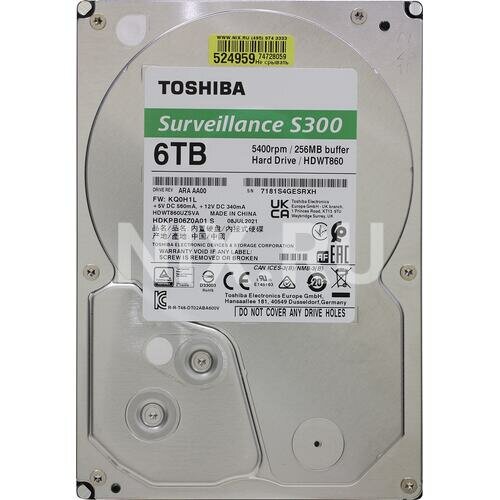 Жесткий диск Toshiba Surveillance S300 HDWT860UZSVA