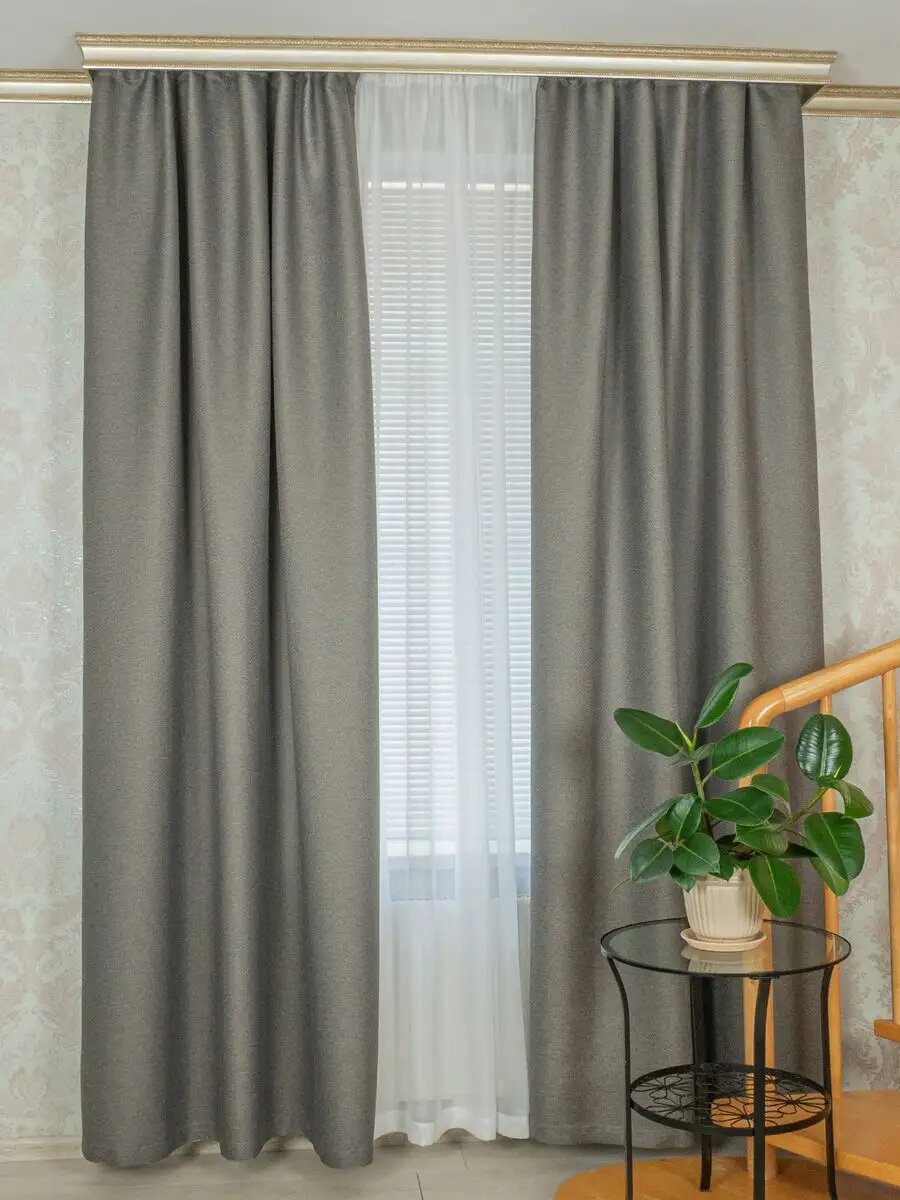 фото Шторы блэкаут комплект 2шт. по 150 x 270см, занавески