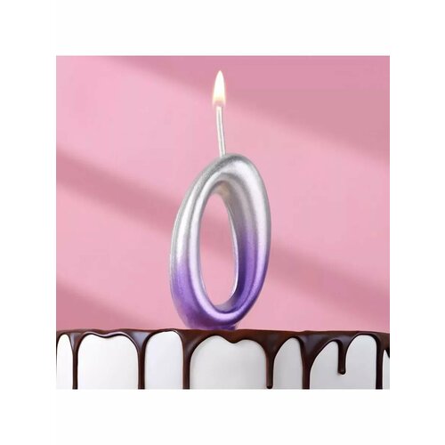 Свеча для торта цифра Овал 0 55 см се 504₽