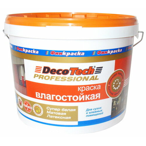 Краска вэ DecoTech влагостойкая 13_5кг 2781₽