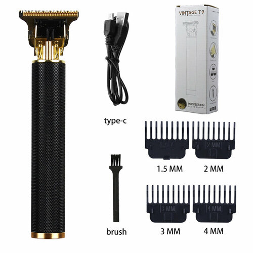 Электрическая машинка для стрижки волос T9 с функцией прямой зарядки цвет черный 52300₽