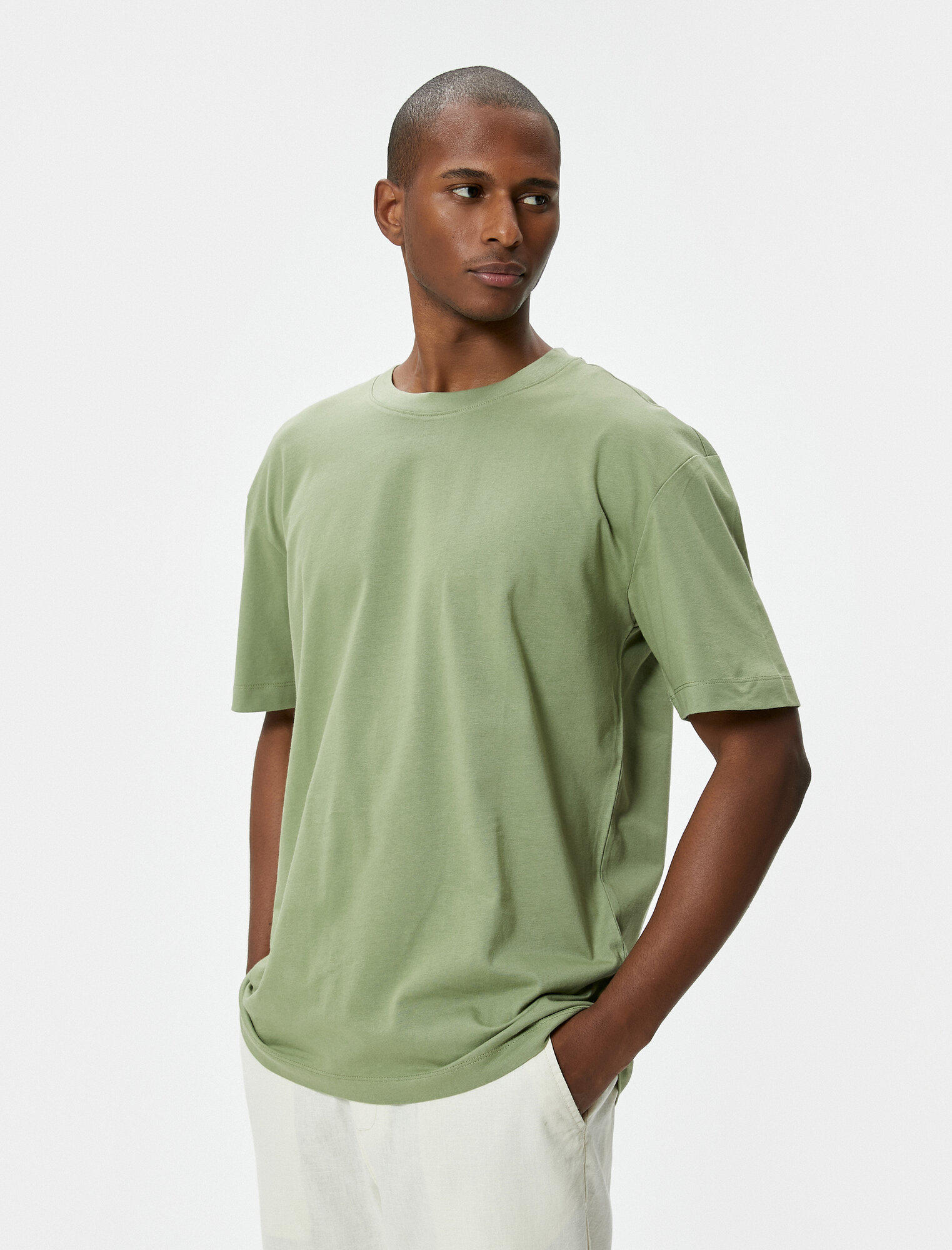 Футболка KOTON, размер XL, зеленый — фото 1