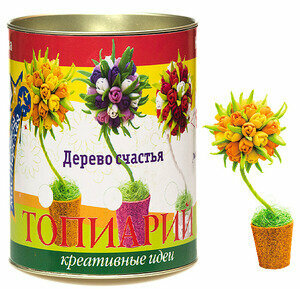 *Набор д/творч(ВолшМастерская) Топиарий Тюльпаны [фоамиран пенопласт. заготовки клей проволока гипс стакан декор выкройки] (ТПМ-01) (от 8 лет)