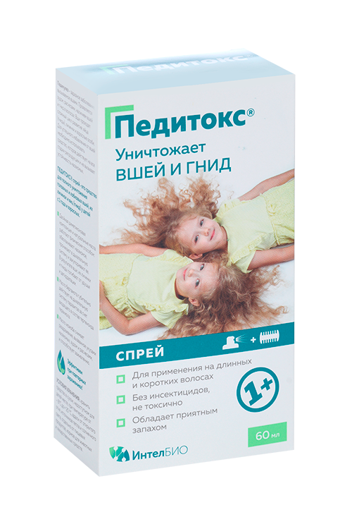 Спрей Педитокс 60 мл x1 + гребень ИнтелБио