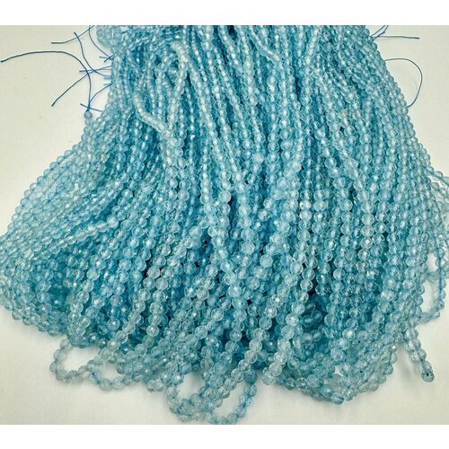 Бусина Натуральный топаз огранка размер 4 мм на нити 38 см 1590₽