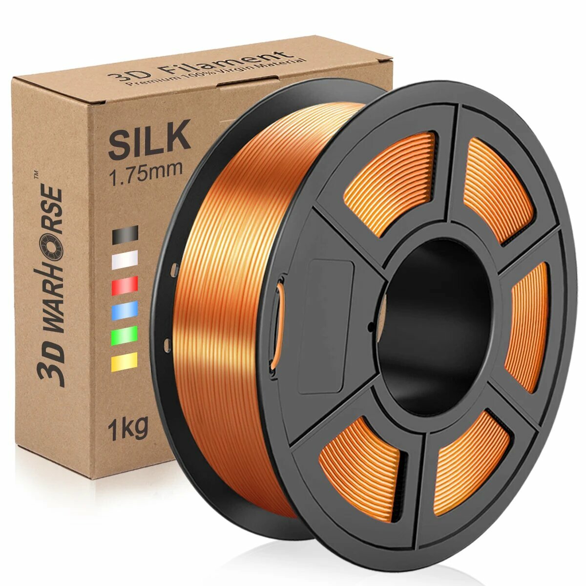 PLA+ шелковая нить 1 кг, случайный цвет, Copper