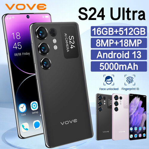 Смартфон Vove S24 Ultra 16512 ГБ micro-SIM onyx black 11710₽