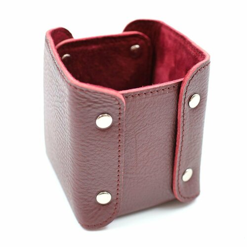 Кожаный стаканчик для канцелярских принадлежностей, стакан для ручек, кистей, маркеров. Harlech Bourbon by J. Audmorr