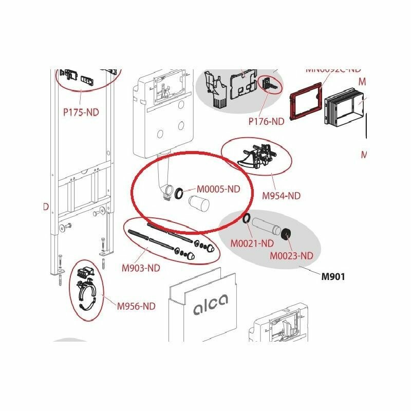 Уплотнение подвода А100, ALCAPLAST M0005-ND — фото 1