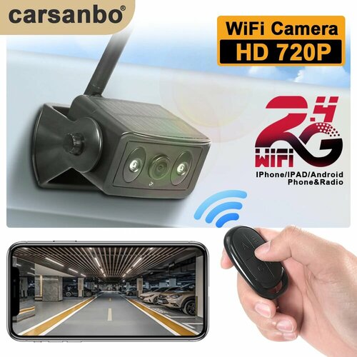 HD Автомобильная задняя камера с дистанционным управлением Wi-Fi беспроводная солнечная камера ночного видения камера заднего вида для грузовика автобуса мониторинг парковки заднего вида 743100₽