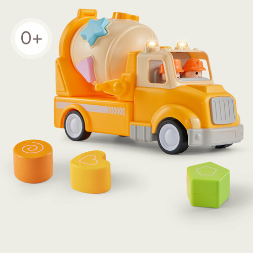 331942 Игрушка машинка Happy Baby BUILDER CREW бетономешалка сортер оранжевая 1999₽