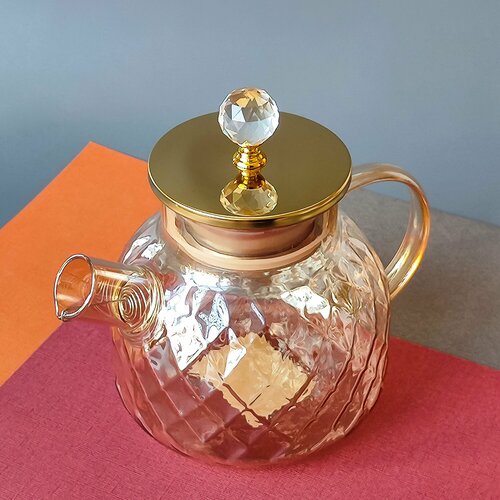 Чайник стеклянный заварочный 1л стеклянная крышка металлический фильтр Baizheng 744₽