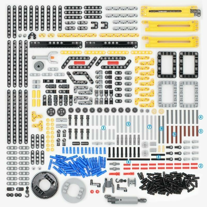 452PCS, набор технических деталей с шестеренками и валами, совместим с техническими деталями, DIY.