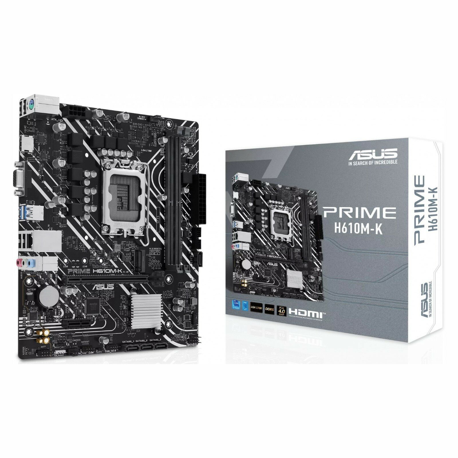 Материнская плата Asus PRIME H610M-K S1700, H610 2*DDR5, mATX
