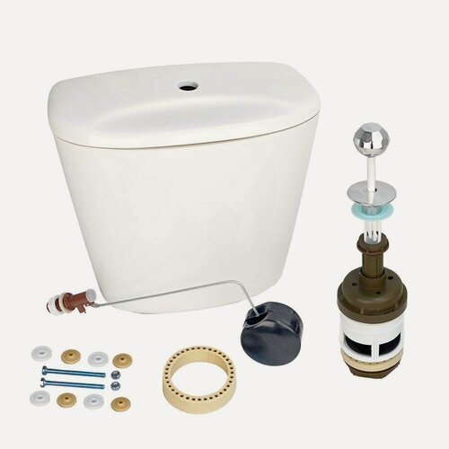 Изображение товара Бачок для унитаза Универсал боковая подводка Лобненский стройфарфор с арматурой РБМ (АС-1.1М, шток хром)