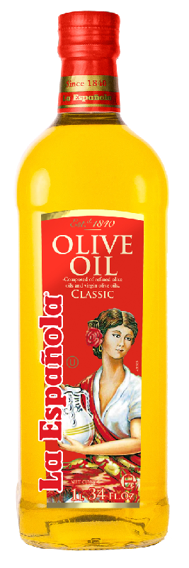 Масло LA ESPANOLA Classic оливковое раф. с доб. нераф. /стекло/ 1л