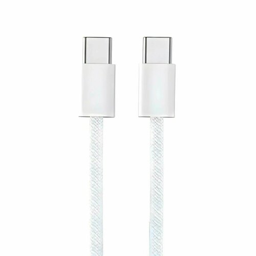 Кабель Type-C - Type-C PD для iPhone 15 - 15 Pro Max оплетка нейлон тех упаковка Белый 500₽
