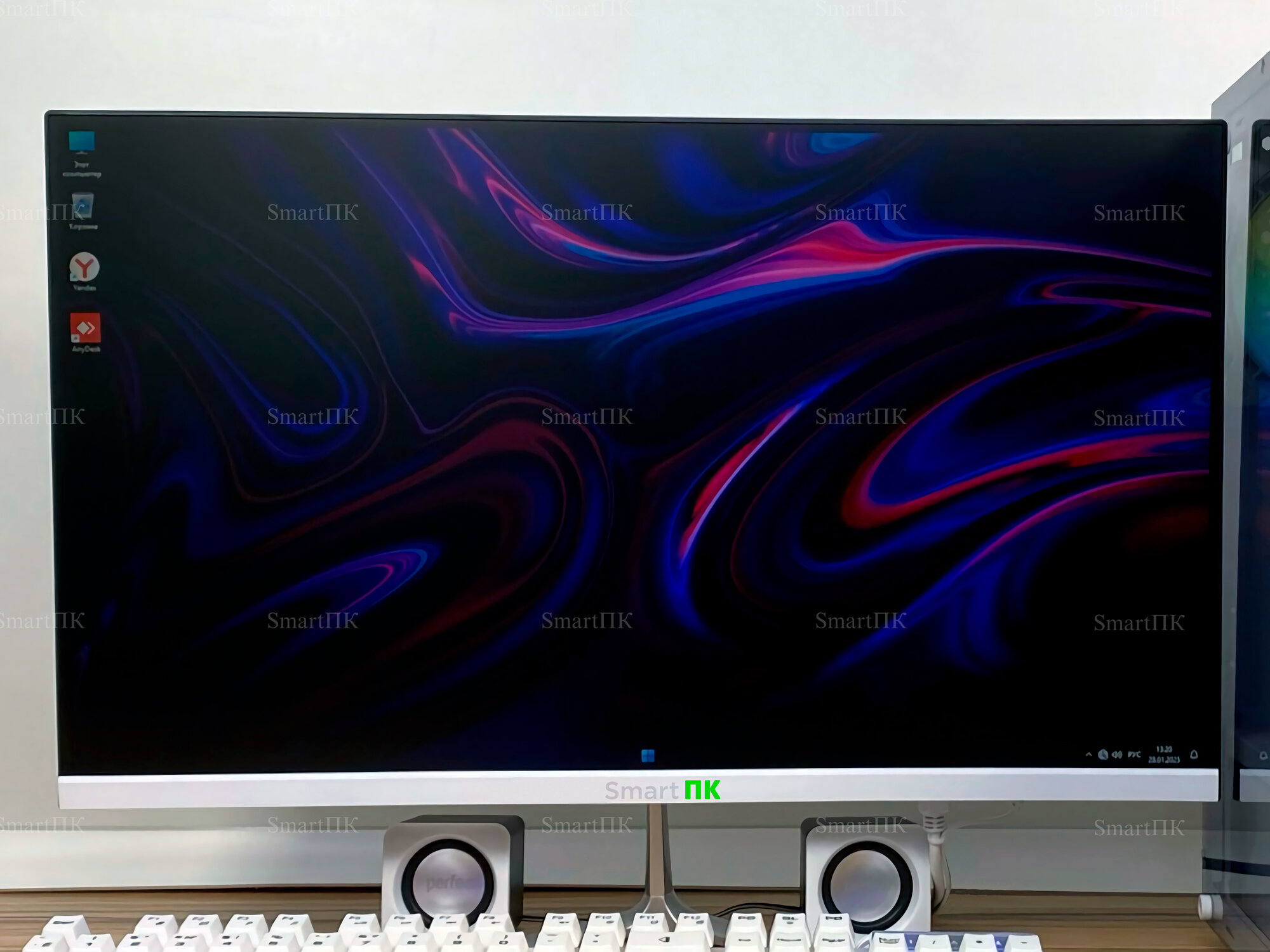 Белый Игровой компьютер intel/RAM 32/RX-580-8g/SSD-512g/Монитор 24|Windows 11 — фото 1