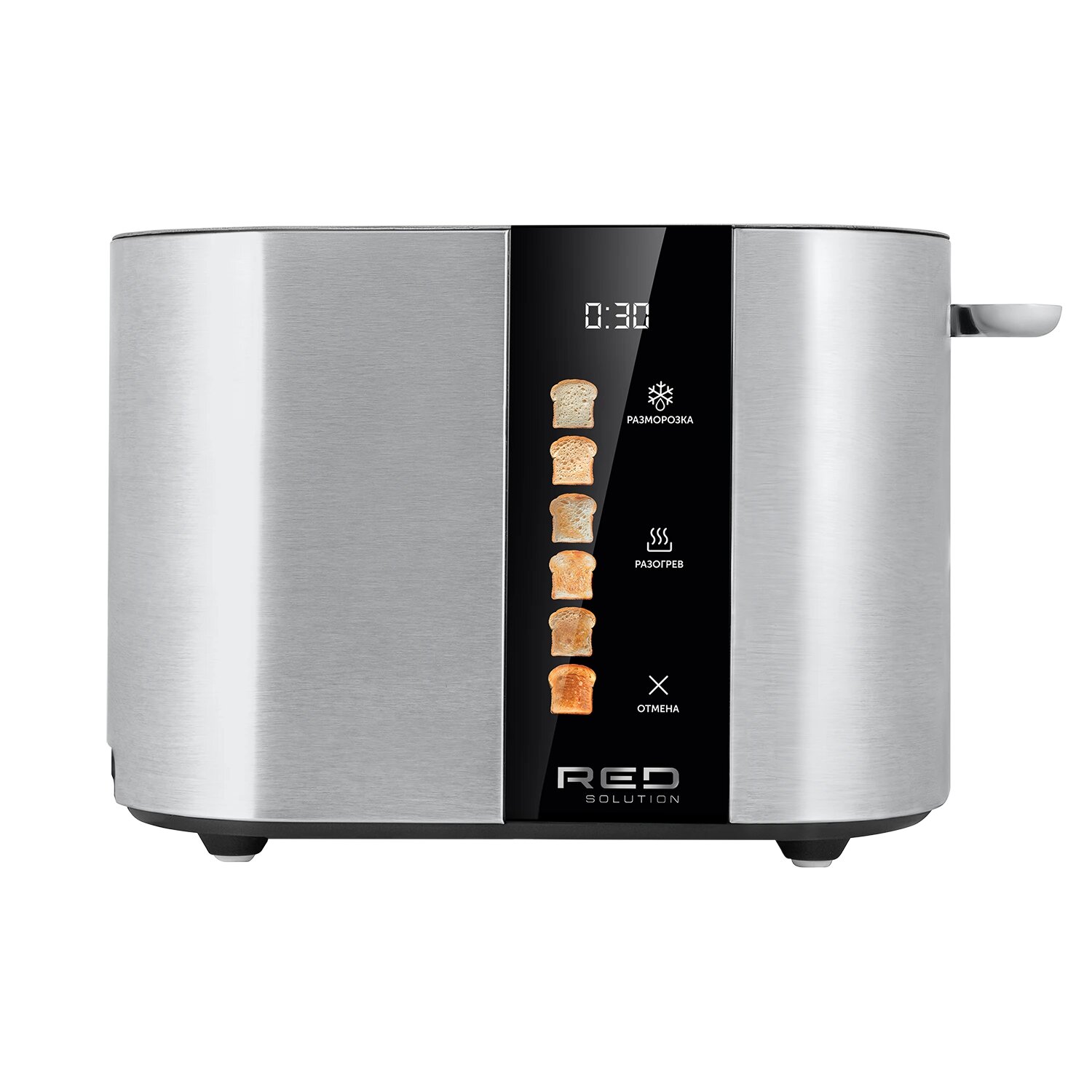 Тостер RED SOLUTION COLORSENSE M450D, 2 тоста, электронный, автоматический, серебристый — фото 1