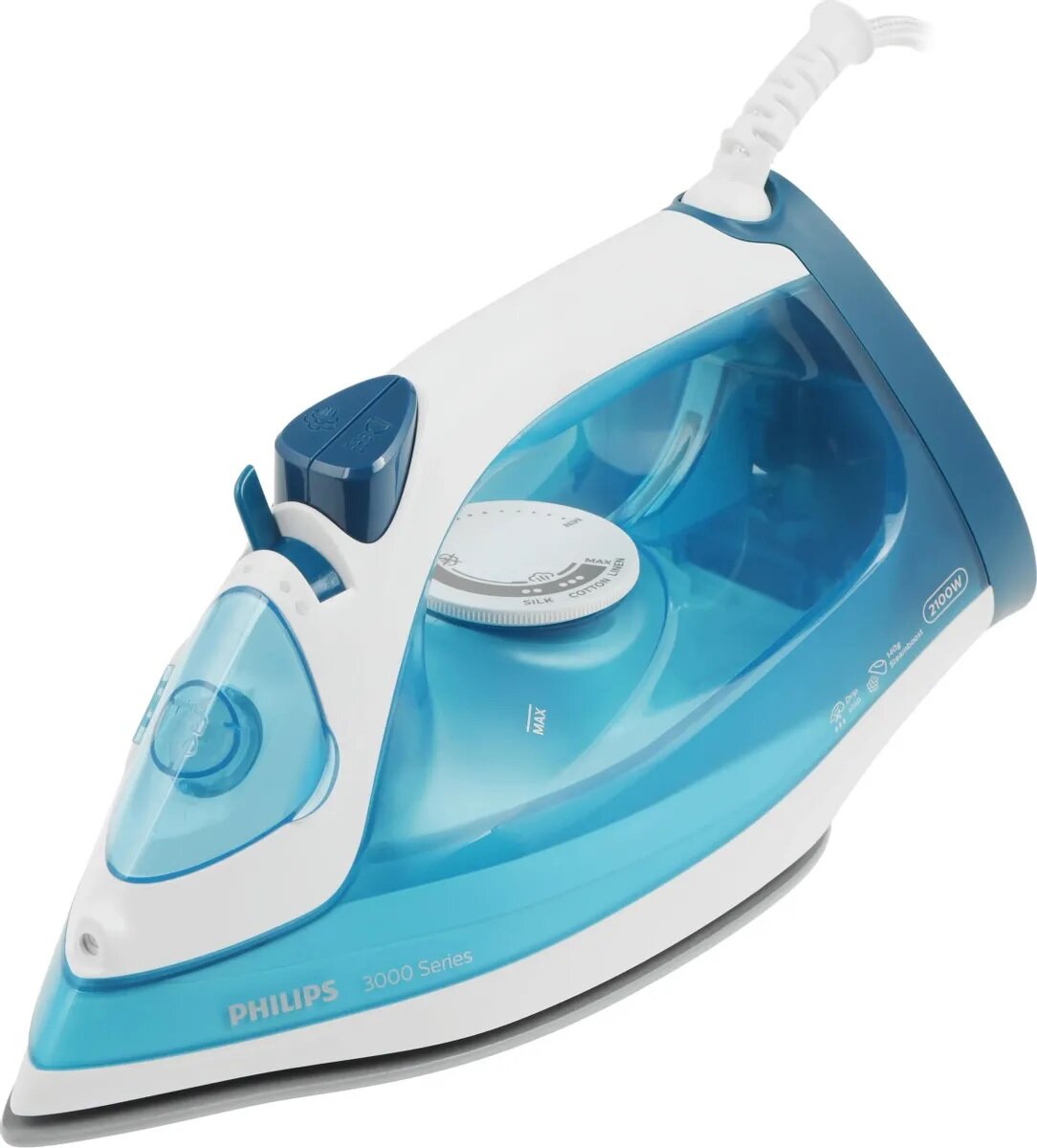 Утюг Philips DST3011, керамика, противокапельный, шаровое крепление кабеля, 2100W