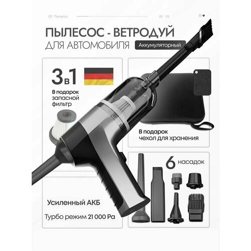 Xiaomi Мощный беспроводной пылесос для автомобиля 21000 Pa 4000 мАч 2976₽