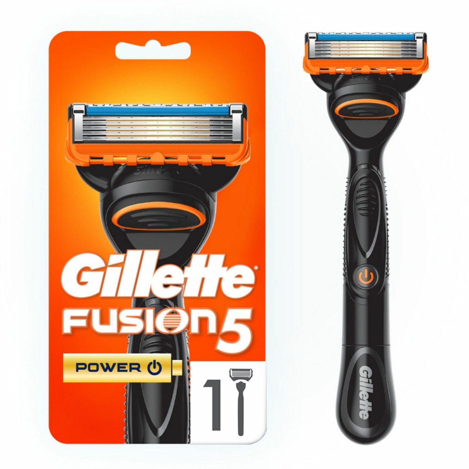 Бритва Gillette Fusion5 Power, 1 сменная кассета, (с элементом питания)