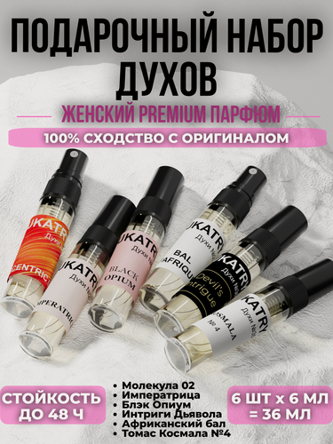 Изображение товара Подарочный парфюмерный набор женский (1,24,29,33,35,36) Jukatry 6 шт по 6 мл