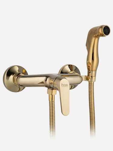 Изображение товара Смеситель для биде с гигиеническим душем, золотой глянец, Potato