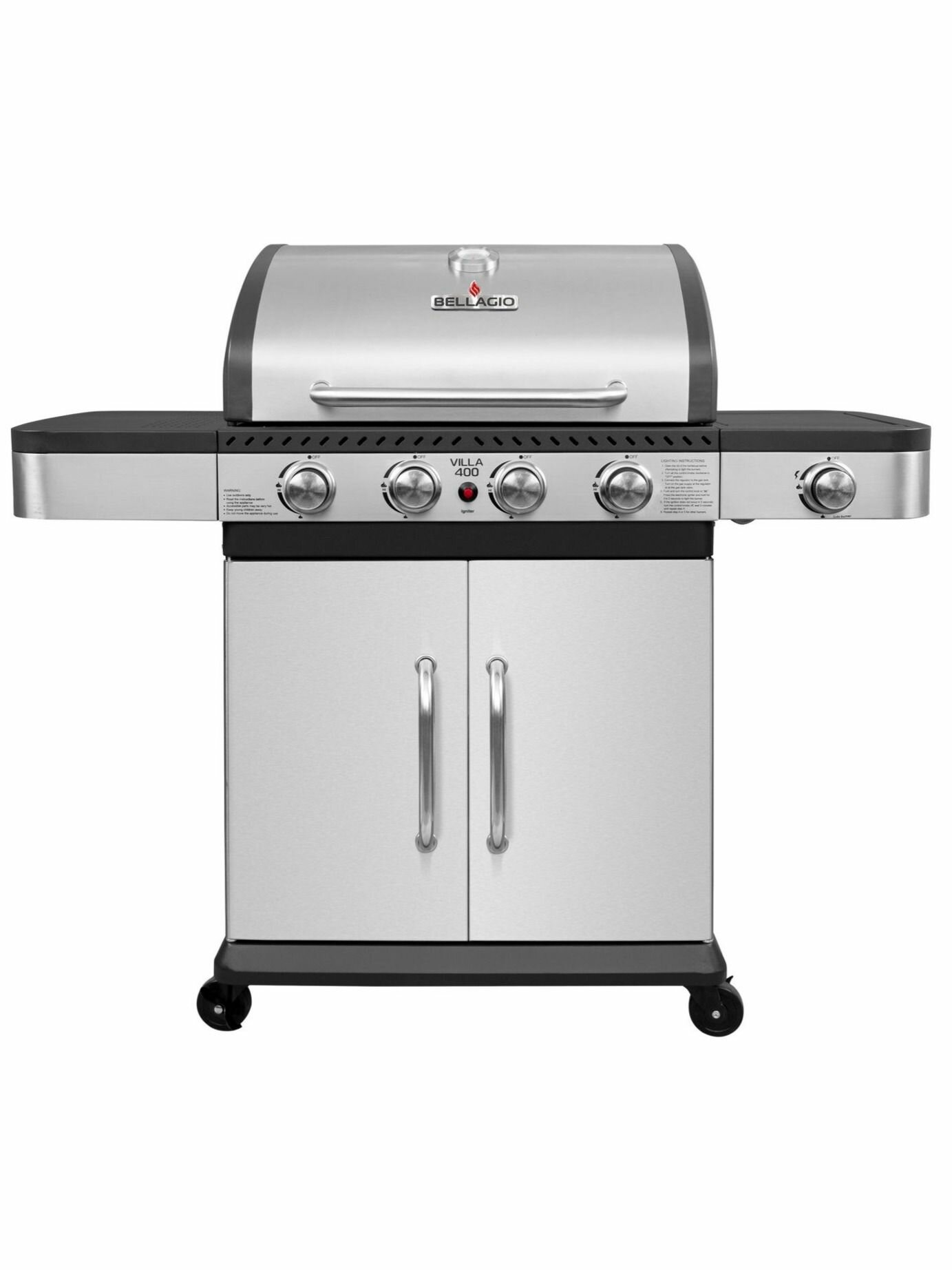 Газовый гриль Volcano Bellagio Villa 400 нерж. сталь