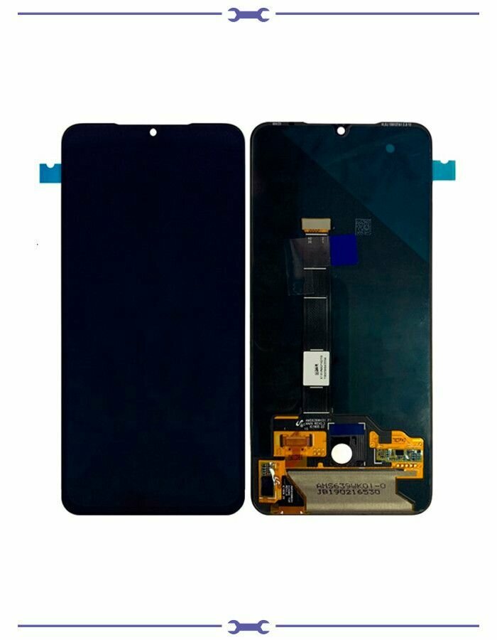 Дисплей для Xiaomi Mi9 в сборе с тачскрином Черный - Люкс