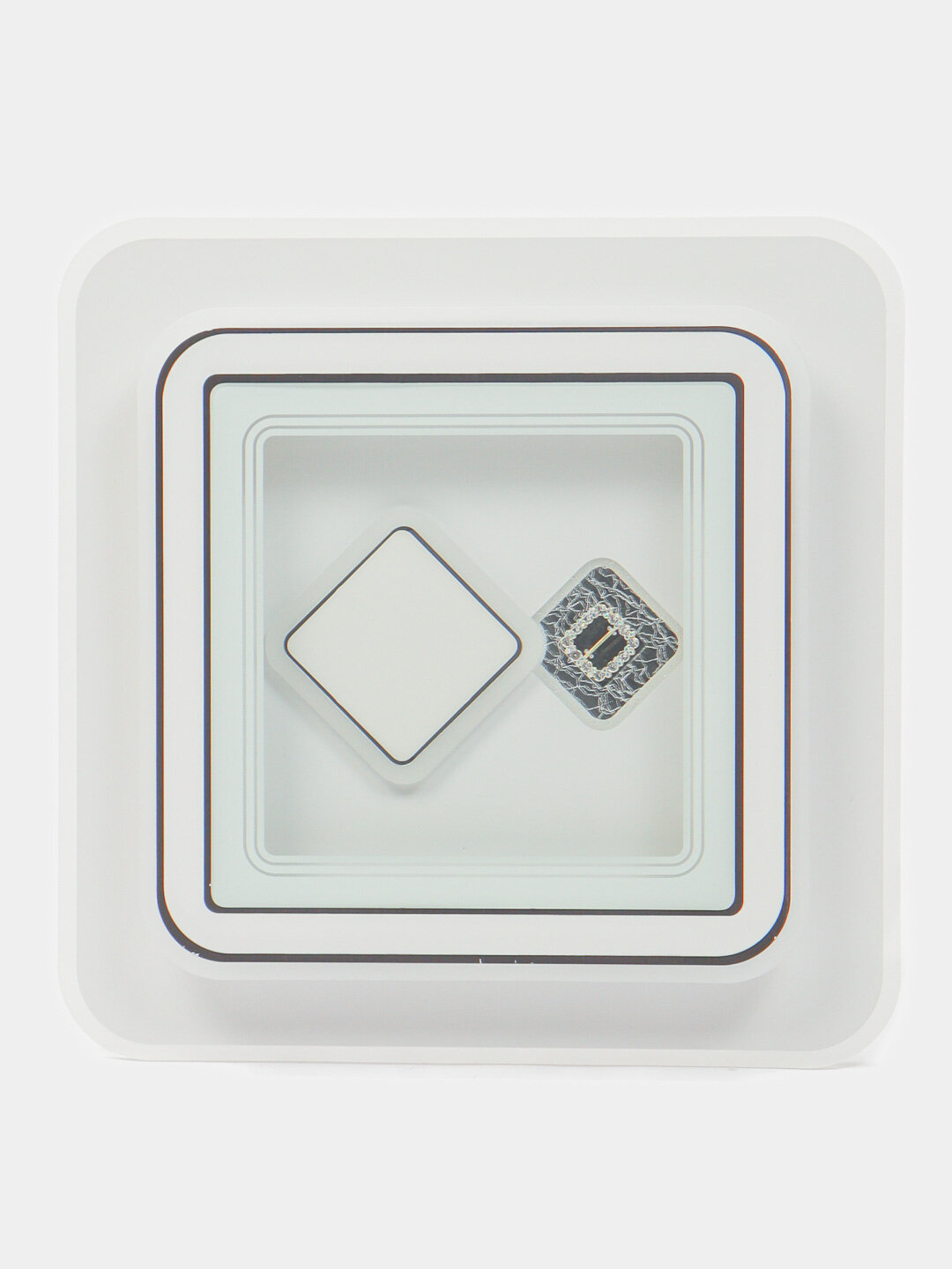 Люстра LED, 2 формы: круглая, квадратная, 3 режима освещения, для детской, спальни, кухни — фото 1
