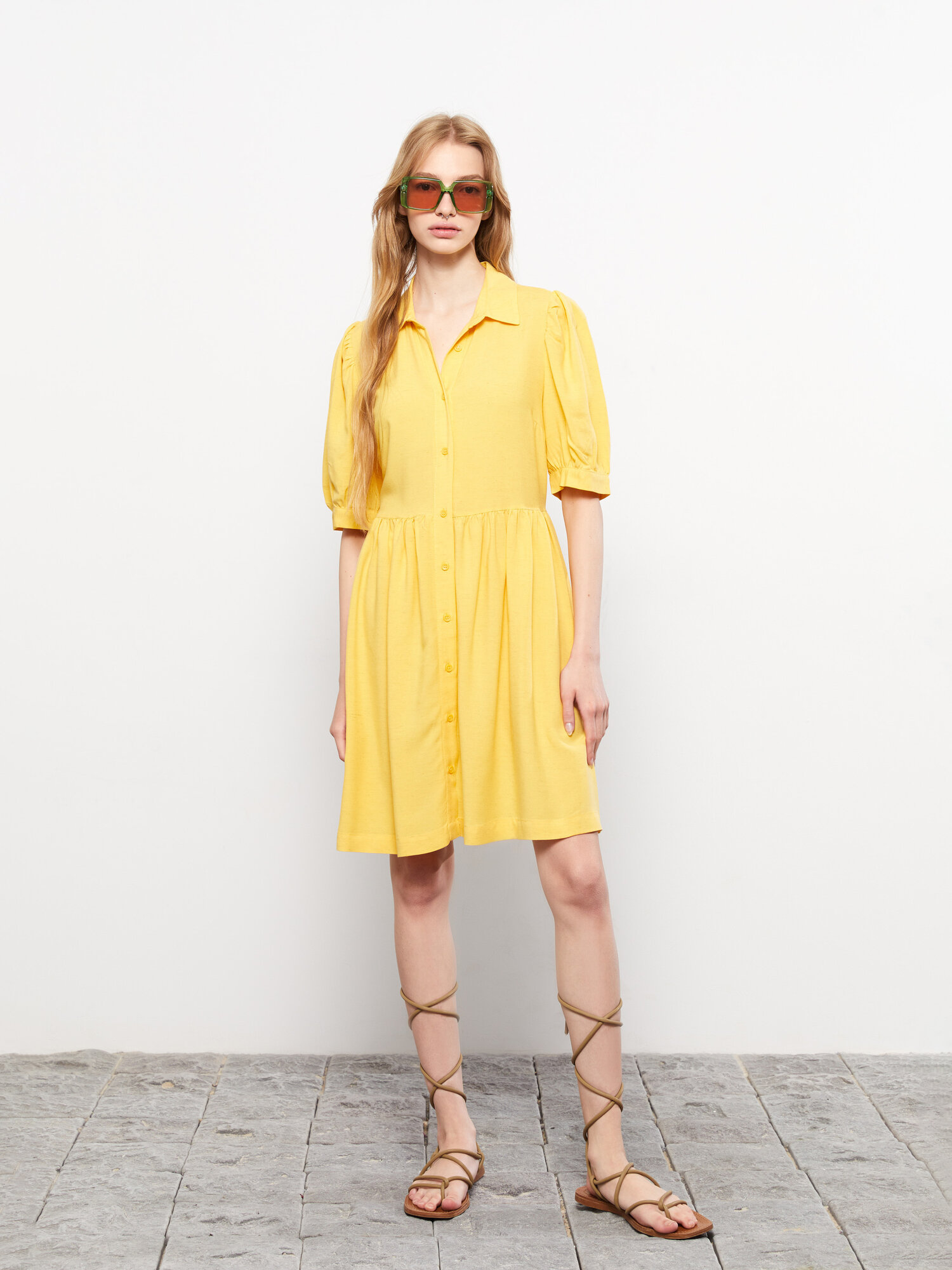 Платье LC Waikiki, размер L, пастельно-желтый