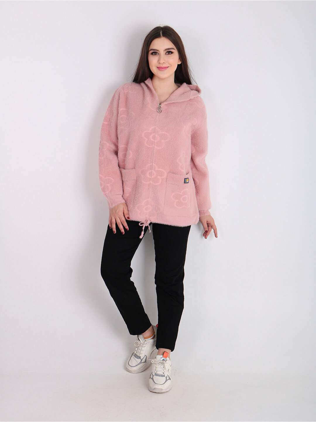 Пальто, размер One Size, розовый, — фото 1