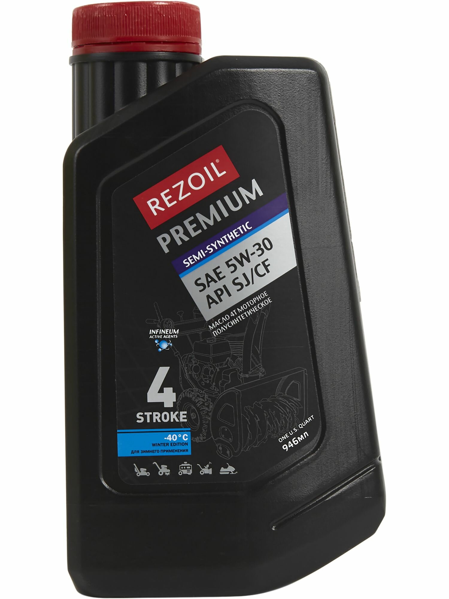 Масло моторное 4Т Rezoil Premium 5W-30 полусинтетическое 1 л