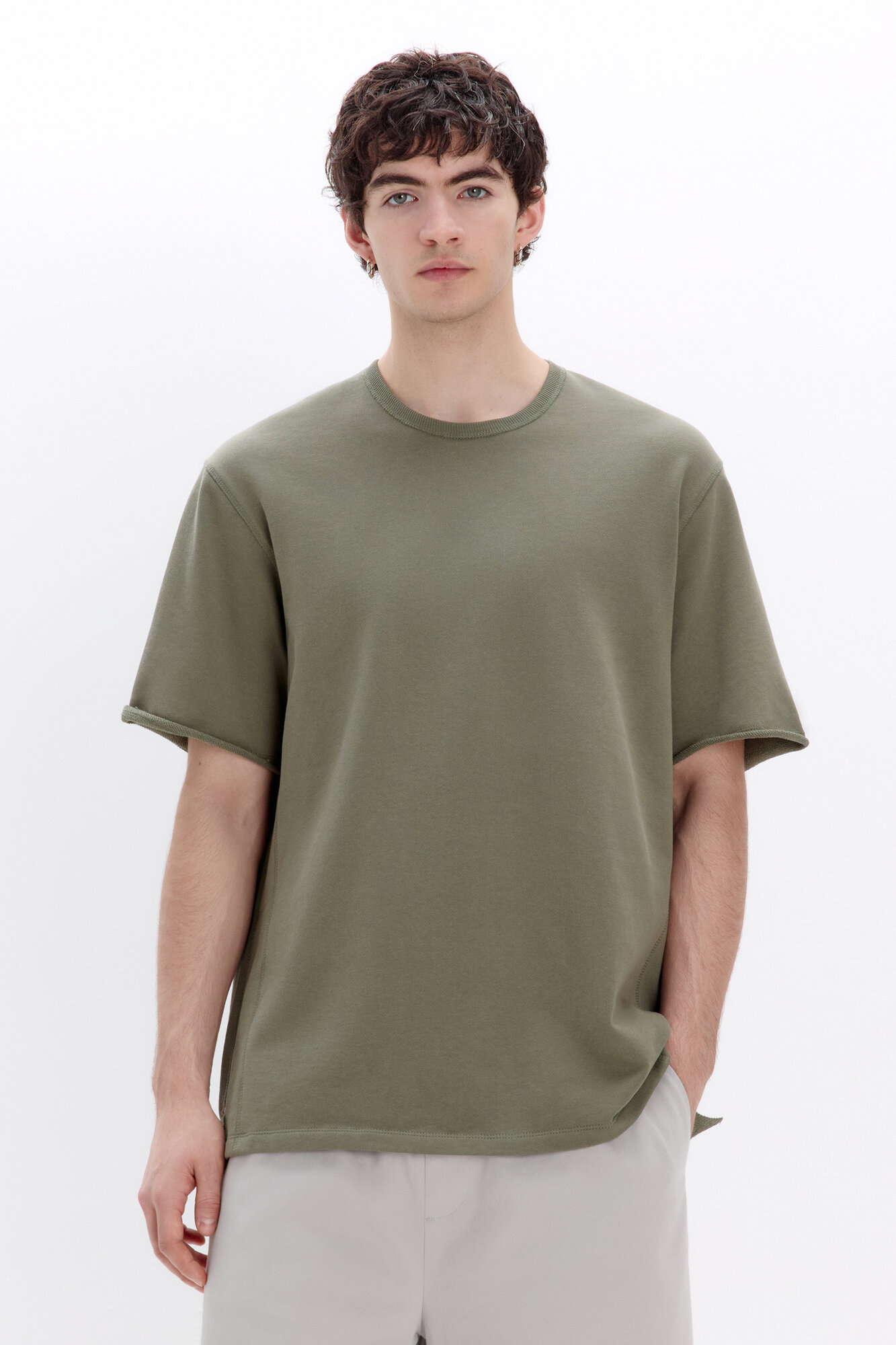 Футболка Befree, размер L, хаки/оливковый — фото 1