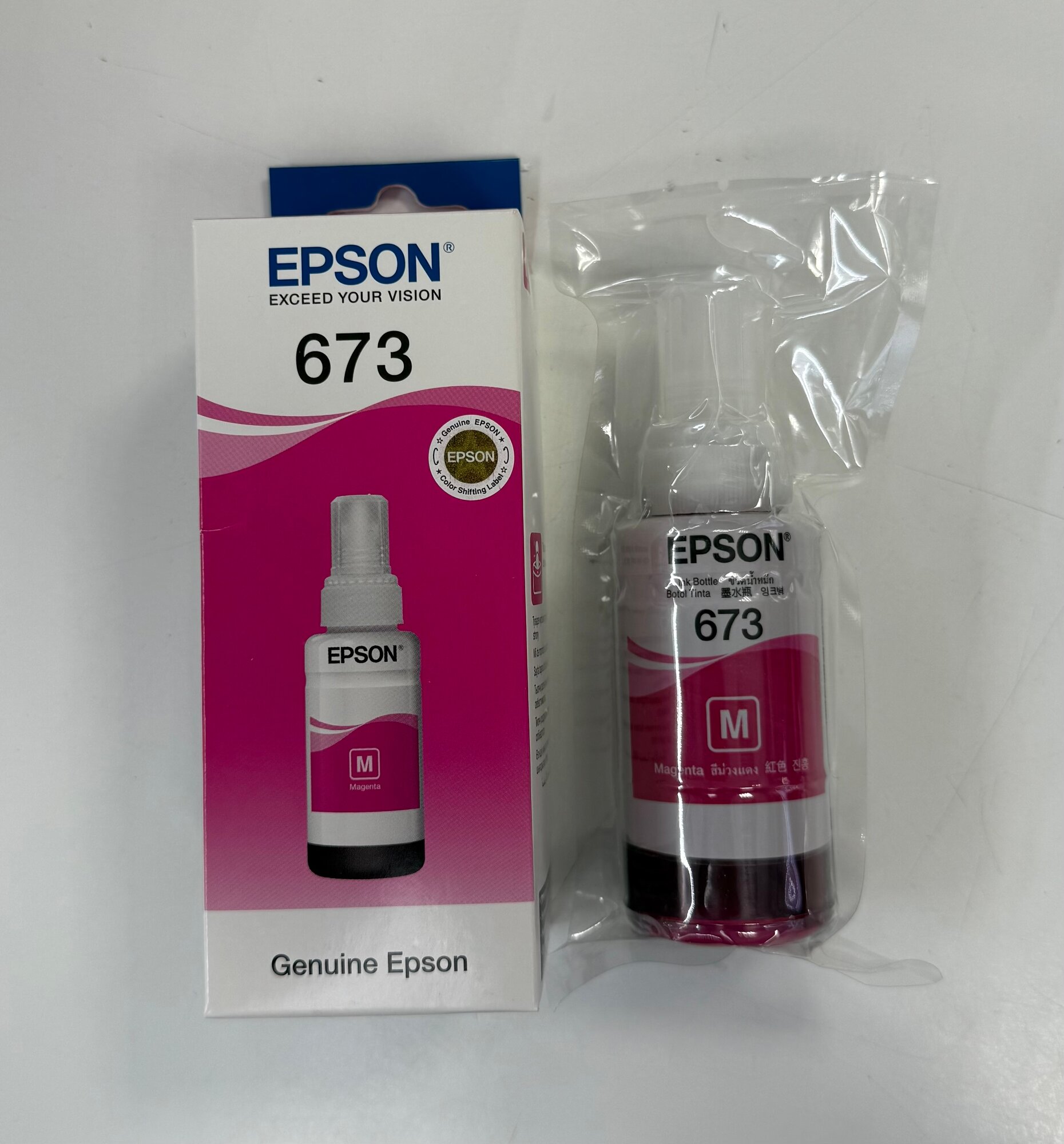 Чернила Epson C13T67334A, оригинал, в коробке , дата 02.2025год , для Epson L1800, 1800 стр, 70 мл