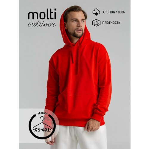 фото Худи molti, размер 52, , красный