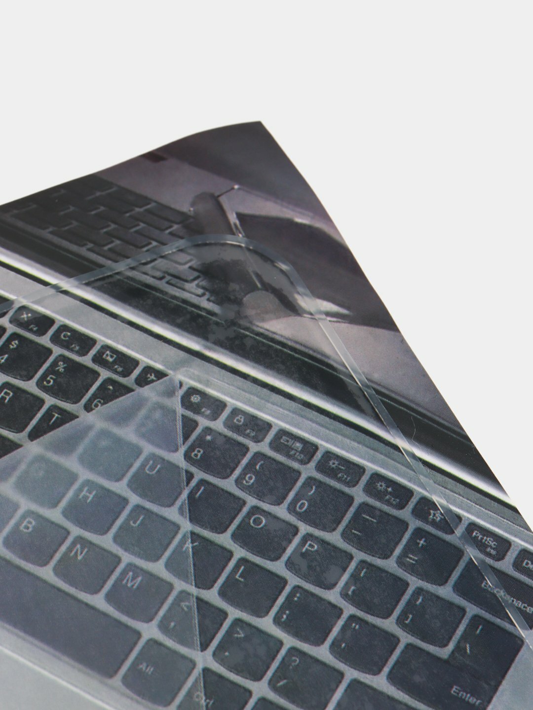 Защитная силиконовая пленка для клавиатуры ноутбука TO-111, прозрачная