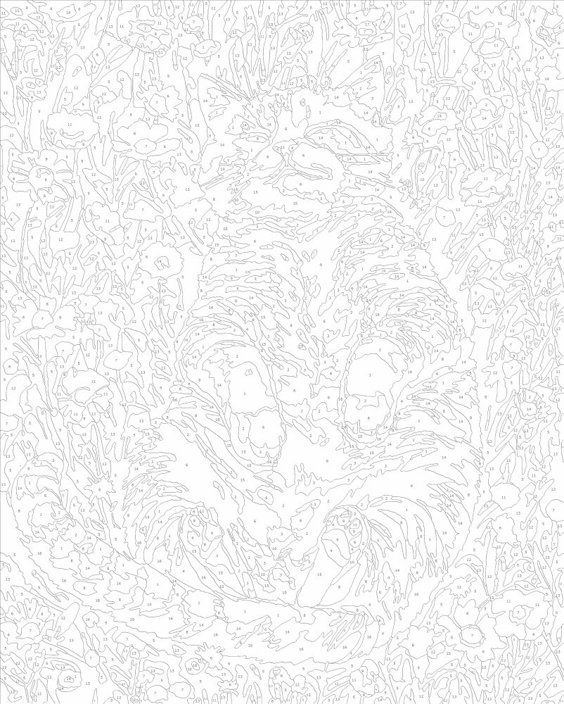 Картина по номерам Тут рисуют "Рыжий кот", 40x50 см, холст на подрамнике, 14 цветов — фото 1
