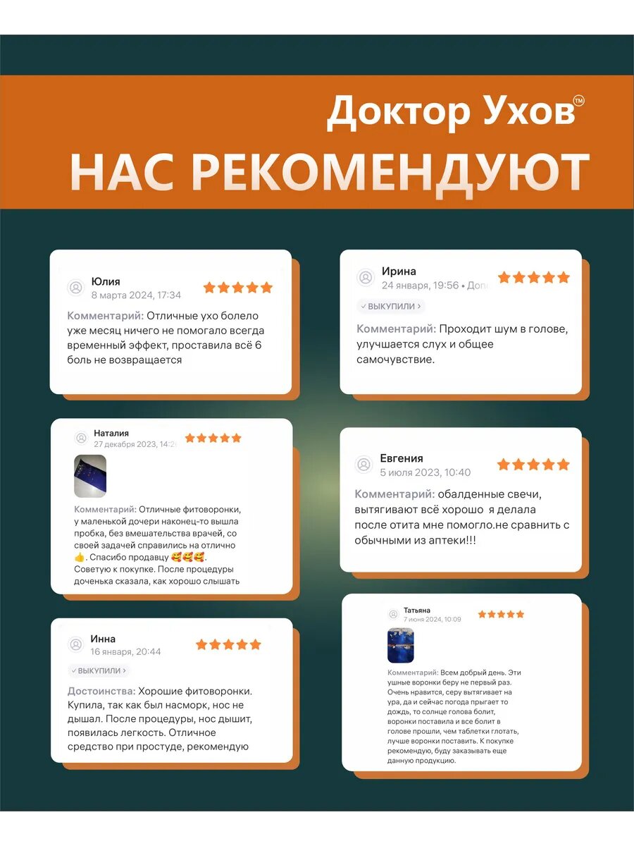 Препараты От Серной Пробки Фитоворонки ушные 12шт; свечи для чистки ушей