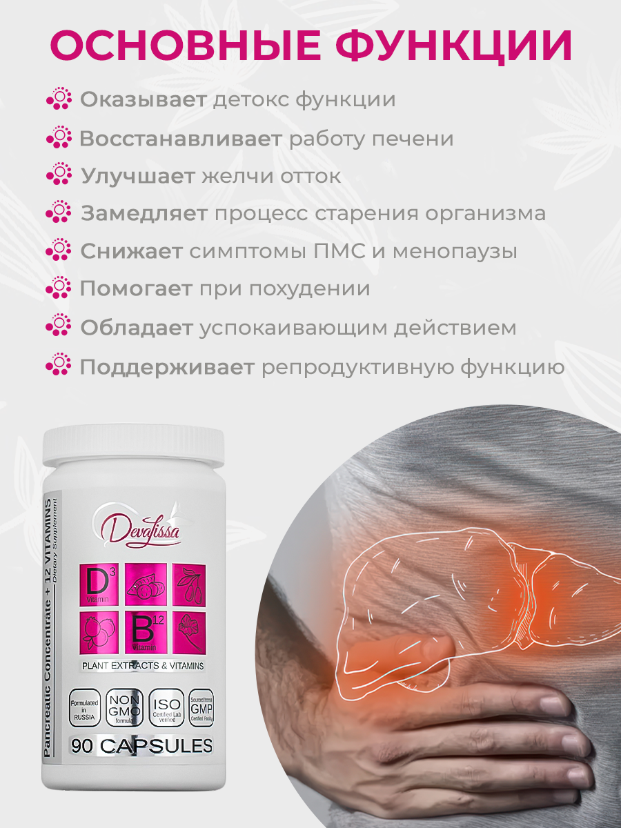Изображение Витамины и ферменты для поджелудочной железы