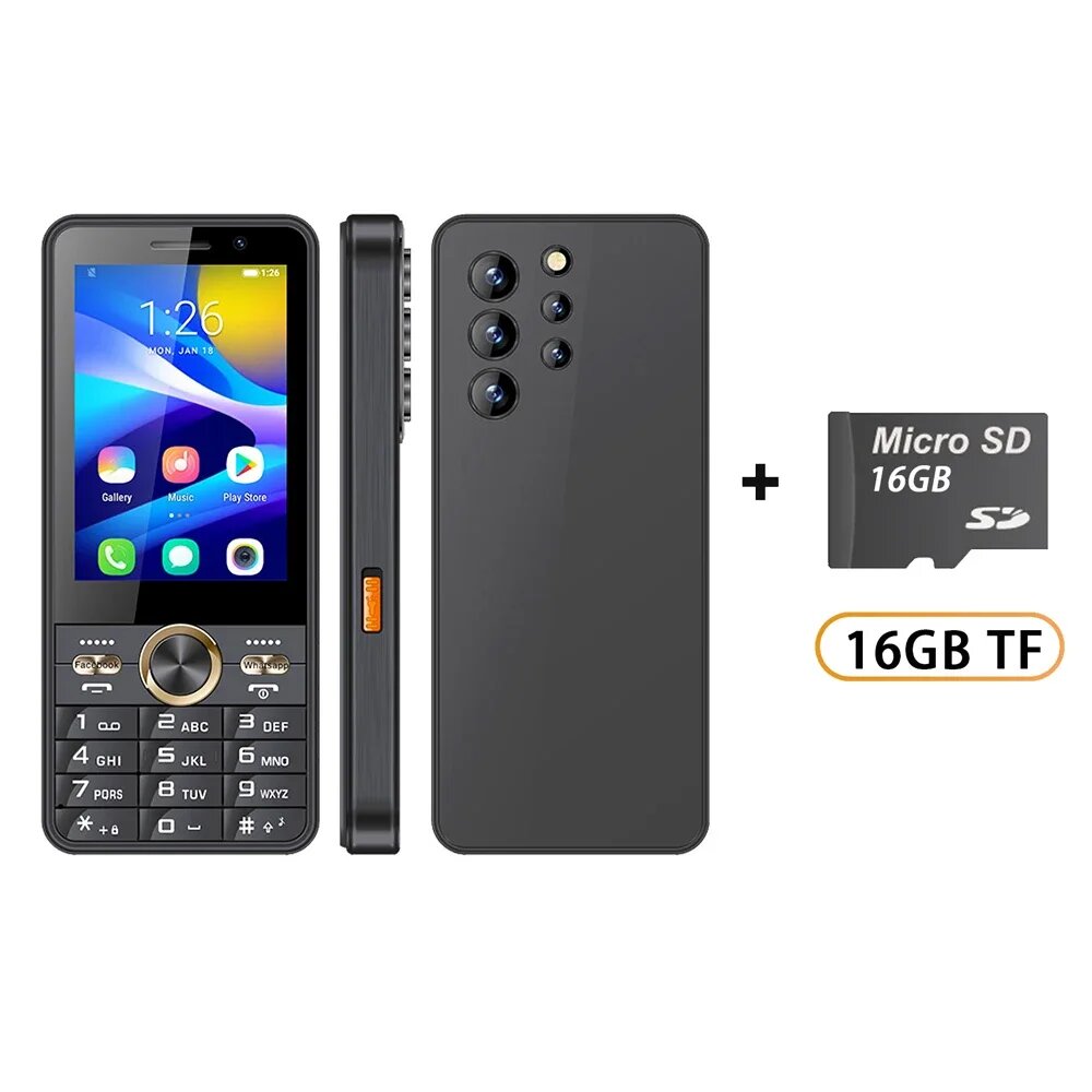 UNIWA HOPE XS24 3,5-дюймовый сенсорный экран, клавиатура, телефон Android 8,1, четырехъядерный процессор с двумя SIM-картами, 2 ГБ + 16 ГБ, 2500 мАч, 4G, мобильный телефон WhatsApp GPS