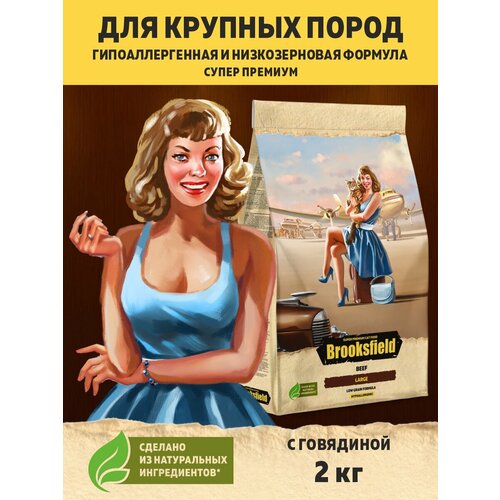 Кормдля кошек сухой для крупных пород, гипоаллергенный BROOKSFIELD (Бруксфилд) Говядина, 2 кг