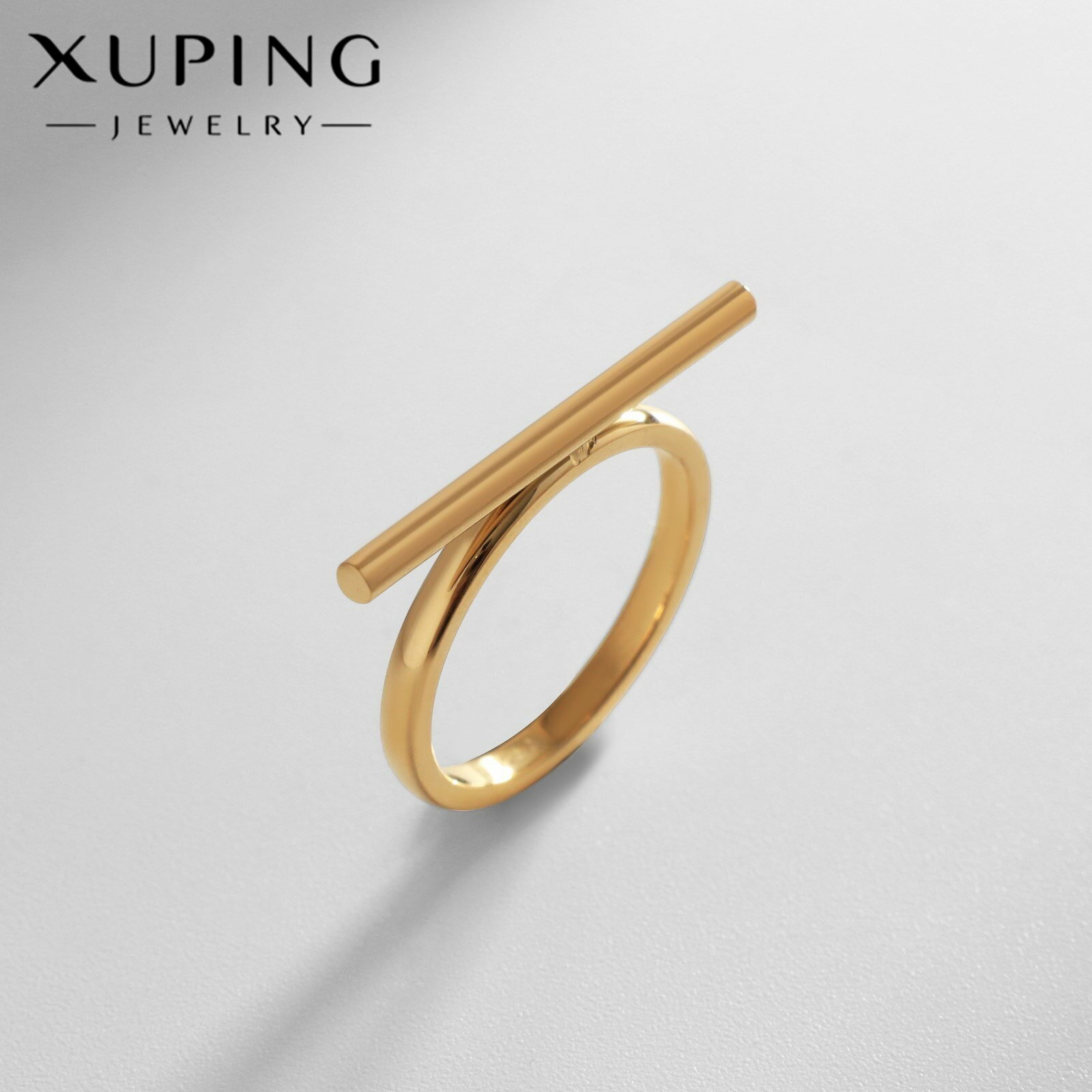 Кольцо XUPING JEWELRY, размер 16, золотистый