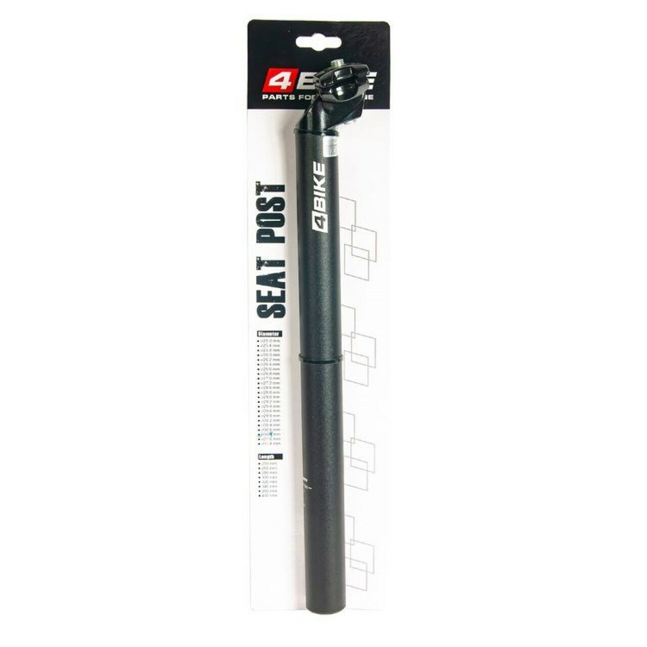 Штырь подседельный 4Bike SP-C207, 30.9 мм, 400 мм. Черный