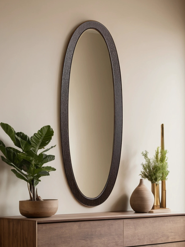 Изображение товара Зеркало GARRET "Летиция", настенное, овальное, с рамой, МДФ, цвет венге