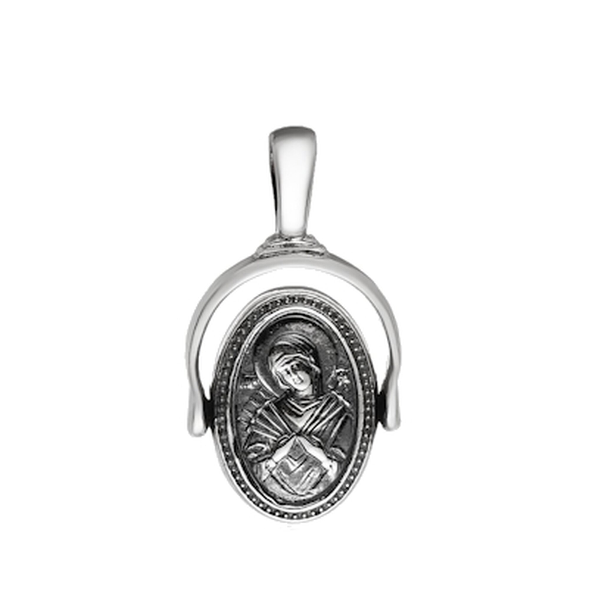 Подвеска Diamant online, серебро, 925 проба, чернение, серебристый