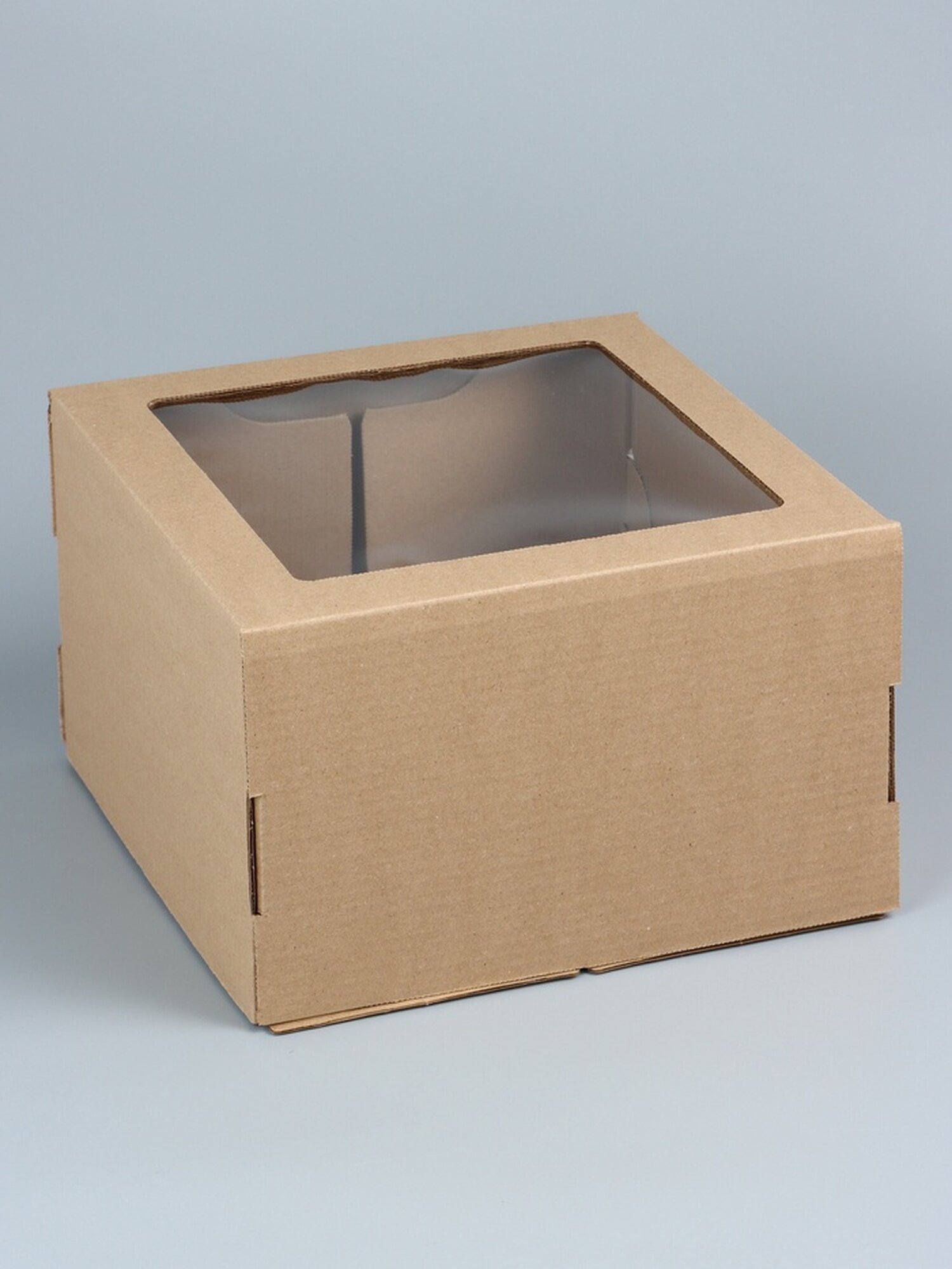 Подарочная коробка Upak Land для кондитерских изделий с окном 30x30x20 см