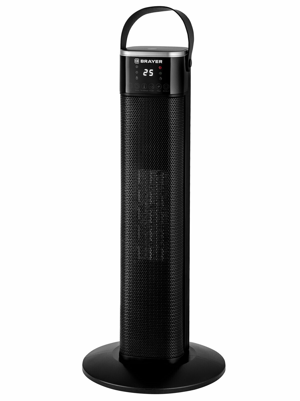 Тепловентилятор BRAYER2000Вт LED-диспл пуль ДУ тайм 12 ч площ 20кв. м эл. упр. Авто. реж. BR4896